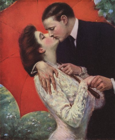 Liebende küssen sich von Clarence F. Underwood