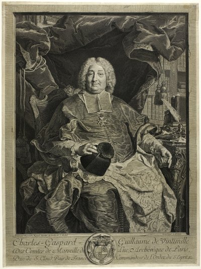 Porträt von Charles-Gaspard-Guillaume de Vintimille, Erzbischof von Paris von Claude Drevet