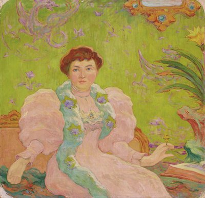 Junge Frau im rosa Kleid, ca. 1893 von Claude Emile Schuffenecker