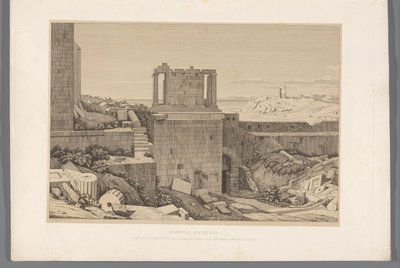 Ansicht der Akropolis von Athen von Claude Félix Théodore Caruelle d