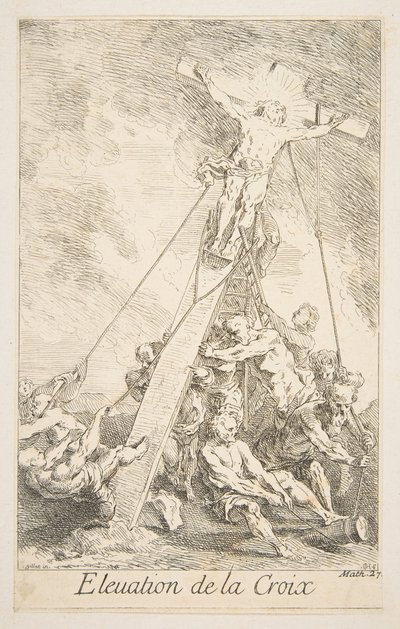Erhebung des Kreuzes von Claude Gillot, Jacques Gabriel Huquier