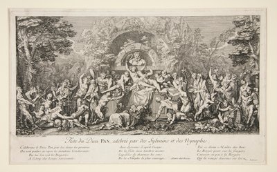 Fest des Gottes Pan, gefeiert von Sylvains und Nymphen von Claude Gillot