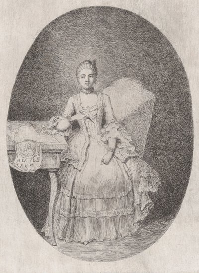 Porträt von Marguerite Le Comte, 1764 von Claude Henri Watelet