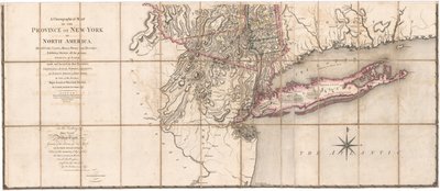 Chorographische Karte der Provinz New-York von Sauthier [unterer Teil der Karte] von Claude Joseph Sauthier