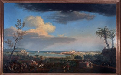 Der Hafen von Antibes in der Provence, gesehen von der Küste von Claude Joseph Vernet
