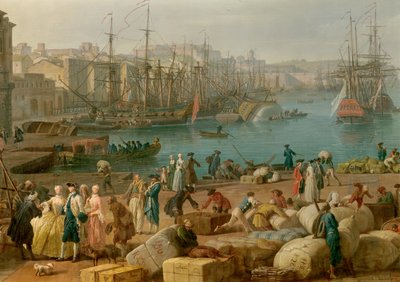 Der Hafen von Marseille im 18. Jahrhundert (Detail) von Claude Joseph Vernet
