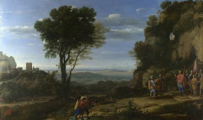 Landschaft mit David in der Höhle von Adullam, 1658 von Claude Lorrain