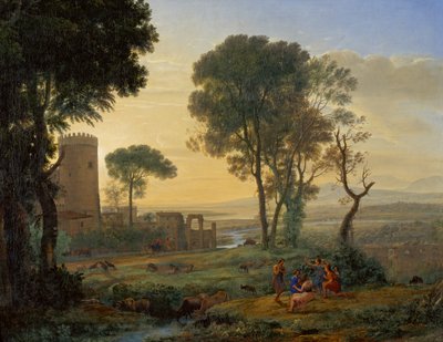 Landschaft mit der Flucht nach Ägypten von Claude Lorrain