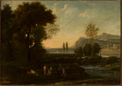 Landschaft mit Hirten von Claude Lorrain