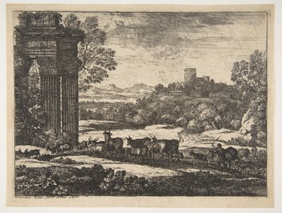 Die Herde kehrt bei stürmischem Wetter zurück, ca. 1650-51 von Claude Lorrain