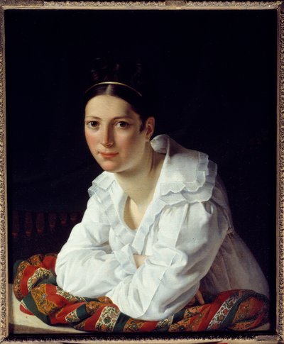 Porträt von Madame Claude Marie Dubufe (1793-1837), Ehefrau des Malers. von Claude Marie Dubufe