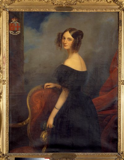 Porträt der Herzogin von Valencay, Gräfin von Talleyrand Perigord, geboren Anne Louise de Montmorency (1810-1855) von Claude Marie Dubufe