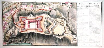 Zitadelle von Saint-Jean de Port im Jahr 1689, aus Traite de Fortifications von Claude Masse