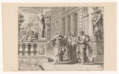 Allegorie zu Ehren des Collegio Romano von Claude Mellan