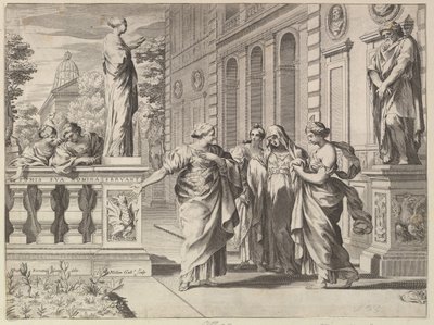 Allegorie zu Ehren des Römischen Kollegs, gegründet von der Familie Borghese, 1615-88 von Claude Mellan