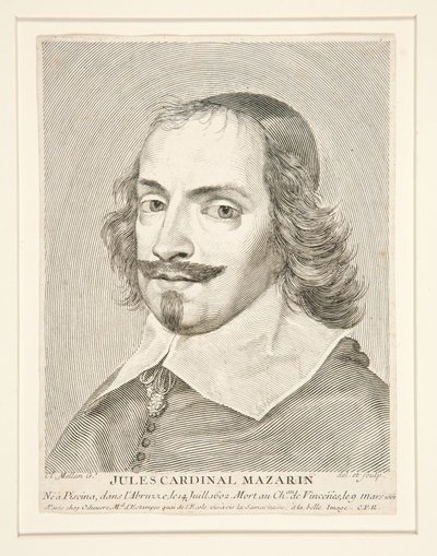 Kardinal Jules Mazarin (1602-1661) von Claude Mellan