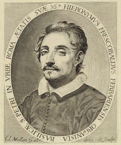 Girolamo Frescobaldi (1583-1643), Gravur von Claude Mellan (1619) von Claude Mellan