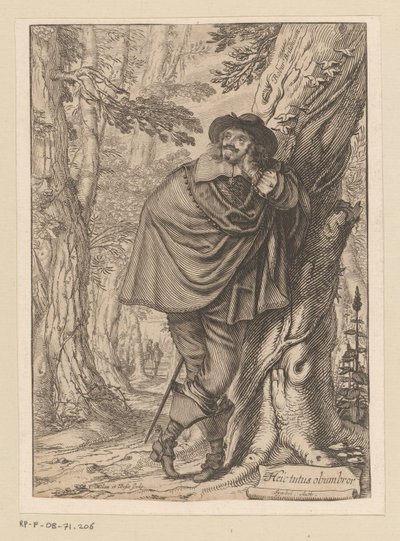 James Howell lehnt an einem Baum von Claude Mellan