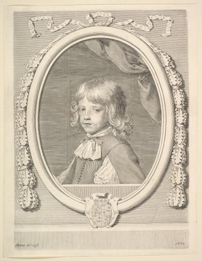 Louis-Joseph de Lorraine, Herzog von Guise, als Kind, 1659 von Claude Mellan