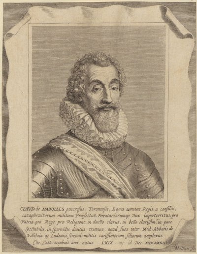 Porträt von Claude de Marolles von Claude Mellan