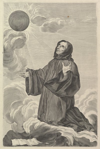 St. Benedikt in Ekstase von Claude Mellan