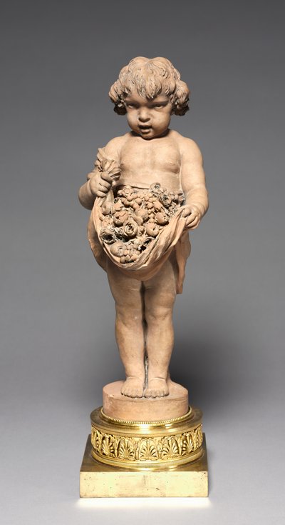 Kind, das Obst und Blumen trägt, 18. bis frühes 19. Jahrhundert von Claude Michel Clodion