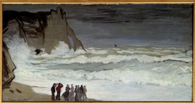 Grosse Meer bei Etretat. Gemälde von Claude Monet (1840-1926) 1868 von Claude Monet