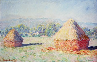 Heuhaufen in der Sonne, Morgeneffekt, 1891 von Claude Monet