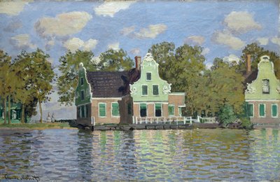 Häuser am Ufer des Flusses Zaan von Claude Monet