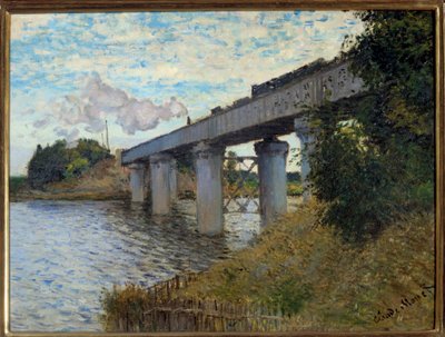 Die Eisenbahnbrücke in Argenteuil von Claude Monet