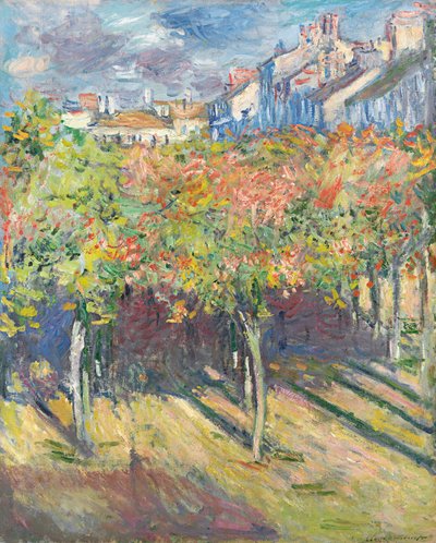 Die Linden in Poissy, 1882 von Claude Monet