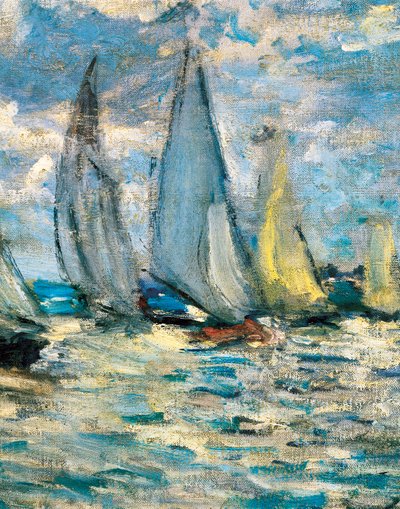 Die Boote oder Regatta in Argenteuil (Detail) um 1874 von Claude Monet