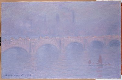 Waterloo-Brücke, nebliger Sonnenschein von Claude Monet