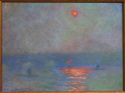 Waterloo Bridge, Sonne im Nebel von Claude Monet
