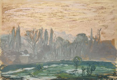 Winterlandschaft mit Abendhimmel von Claude Monet