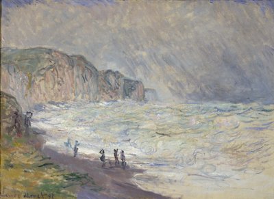 Stürmische See in Pourville von Claude Monet