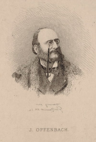Porträt von Jacques Offenbach 1819-1880, 1870 von Claude Nicolas Eugène Guillaumot