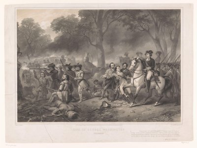 George Washington in der Schlacht bei der Monongahela von Claude Régnier