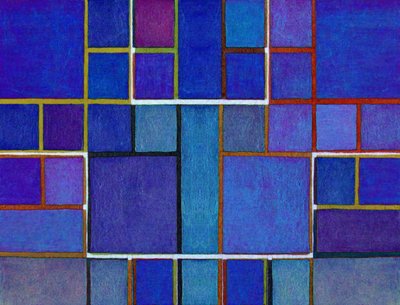 Abstrakte Blaue Gitter von Claudio Boczon