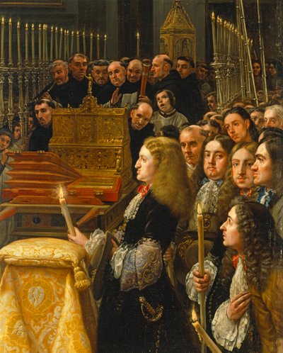 Anbetung der Sagrada Forma durch Carlos II, König von Spanien von Claudio Coello