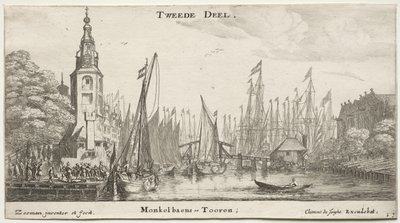 Verschiedene Schiffe und Ansichten von Amsterdam, Teil II von Clement de Jonghe