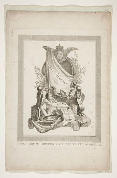 Elf Blätter aus Nouveaux Trophées et Cartouches représentant les arts et les sciences von Clément Pierre Marillier