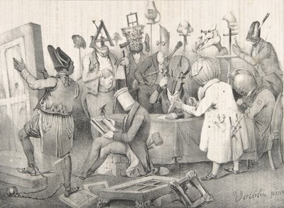 Berühmte Jury der Malerei. Salon von 1841, 20. März 1841 von Clément Pruche