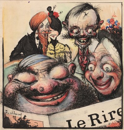 Umschlaggestaltung für das Magazin Le Rire, 1896 von Clément Rochel