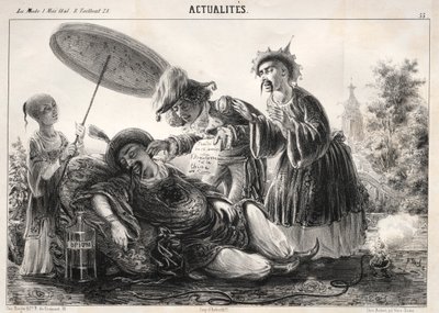 Actualités: --Dites donc! dites donc! celeste Empereur...., 1841 von Clémente Pruche