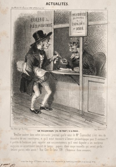 Aktualitäten: Ein Philanthrop à la mode, 1841 von Clémente Pruche