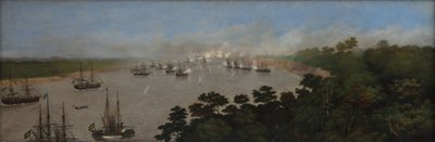 Angriff der brasilianischen Flotte auf die Batterien von Curupaytí von Candido Lopez