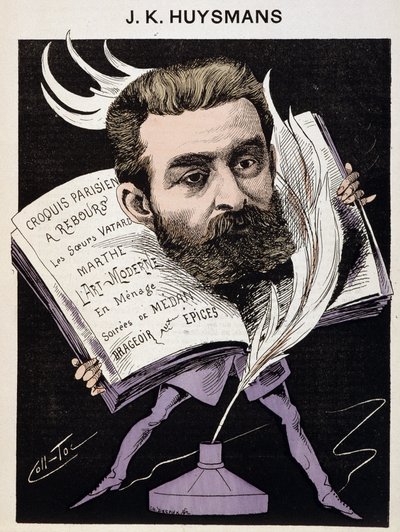 Karikatur von Joris Karl (Joris-Karl) Huysmans (1848-1907) - in „Die Männer von heute“ von Coll Toc