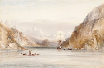 Beagle in der Murray-Straße, Feuerland von Conrad Martens