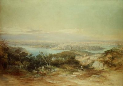 Blick auf Sydney vom Nordufer zur Stadt von Conrad Martens